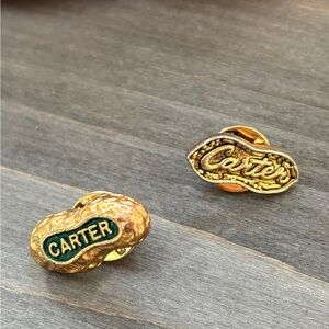 Vintage Jimmy Carter Presidential Peanut Pins (set of 2)